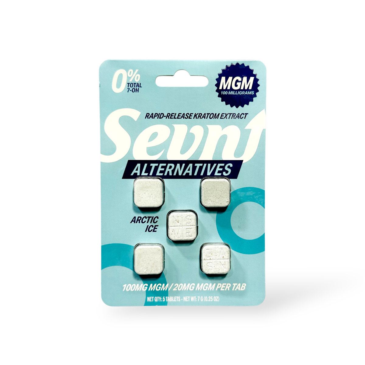 Sevn Alternatives MGM Rapid-Release Kratom Extract Tablet Arctic Ice 20mg Per Tablet Sevn Alternatives MGM Rapid-Release Kratom Extract Tablet Arctic Ice 20mg Per Tablet